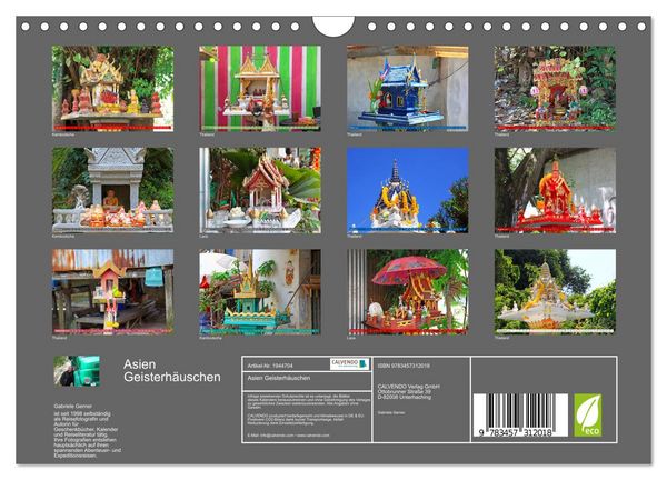 Produktbild: Asien Geisterh&auml;uschen (Wandkalender 2026 DIN A4 quer), CALVENDO Monatskalender