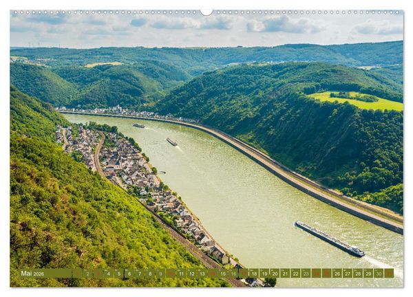 Produktbild: Kulturlandschaft Oberes Mittelrheintal I (hochwertiger Premium Wandkalender 2026 DIN A2 quer), Kunstdruck in Hochglanz