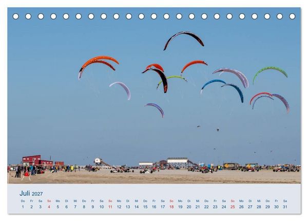 Produktbild: Nordseek&uuml;ste Am Strand von Sankt Peter-Ording (Tischkalender 2027 DIN A5 quer), CALVENDO Monatskalender
