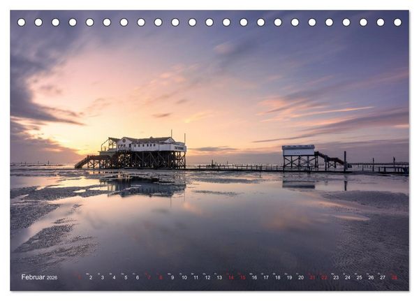 Produktbild: Nordseeurlaub in St. Peter-Ording (Tischkalender 2026 DIN A5 quer), CALVENDO Monatskalender