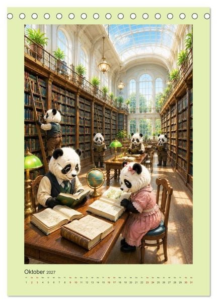 Produktbild: Die geheime Stadt der Pandas (Tischkalender 2027 DIN A5 hoch), CALVENDO Monatskalender