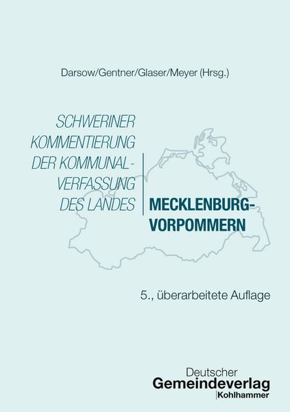 Produktbild: Schweriner Kommentierung der Kommunalverfassung des Landes Mecklenburg-Vorpommern
