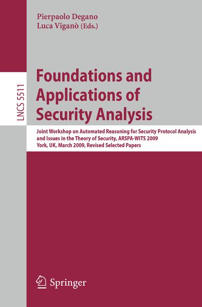 Produktbild: Foundations and Applications of Security Analysis