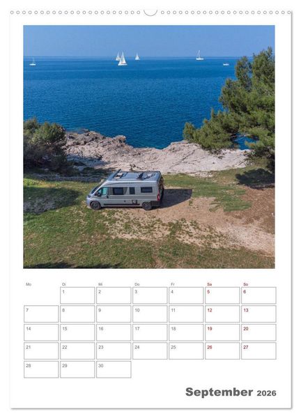 Produktbild: Camper Tr&auml;ume Urlaub auf vier R&auml;dern (hochwertiger Premium Wandkalender 2026 DIN A2 hoch), Kunstdruck in Hochglanz