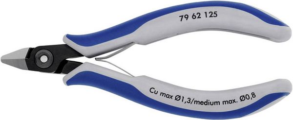 Produktbild: Knipex 79 62 125 Elektronik- u. Feinmechanik Seitenschneider ohne Facette 125mm