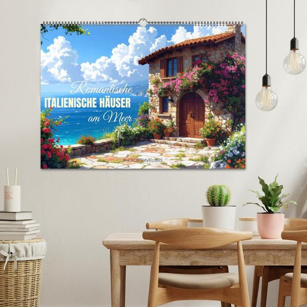 Produktbild: Romantische italienische H&auml;user am Meer (Wandkalender 2027 DIN A2 quer), CALVENDO Monatskalender
