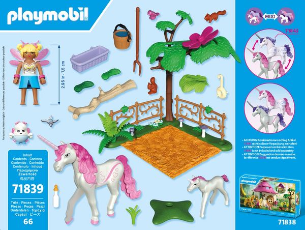Produktbild: PLAYMOBIL 71839 Zauberhafter Einhorn-Stall f&uuml;r Mama und Fohlen