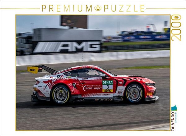 CALVENDO Puzzle Ford Mustang GT3, Haupt Racing Team, Car Nr. 3 | 2000 Teile Lege-Größe 90x67cm Foto-Puzzle für glückliche Stunden