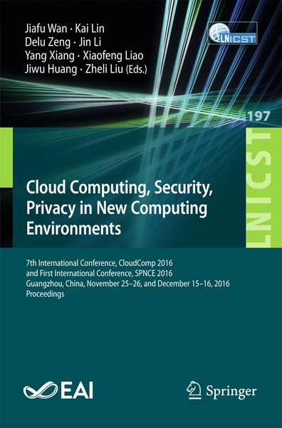 Produktbild: Cloud Computing, Security, Privacy in New Computing Environments
