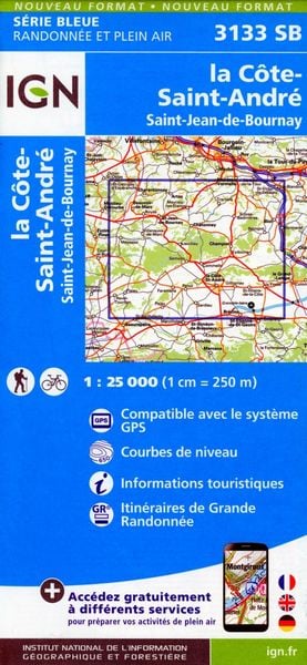 La Cote-St-Andre, Karte von Collectif Ign, IGN Frankreich, 978-2-7585-3572-0