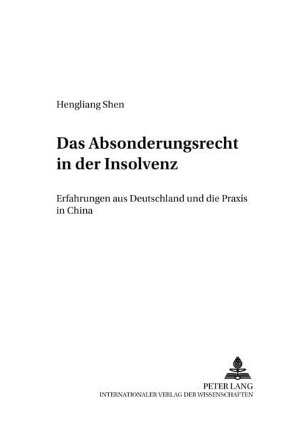 Produktbild: Das Absonderungsrecht in der Insolvenz