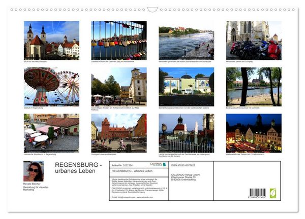 Produktbild: REGENSBURG - urbanes Leben (Wandkalender 2026 DIN A2 quer), CALVENDO Monatskalender