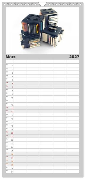 Produktbild: Familienplaner 2027 - Audio Tapes mit 5 Spalten (Wandkalender, 21 x 45 cm) CALVENDO