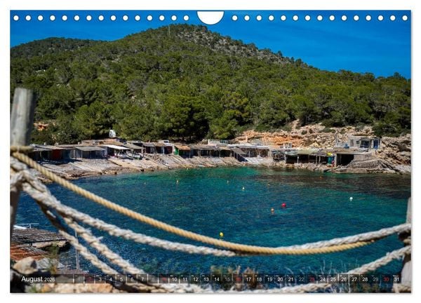 Produktbild: Ibiza K&uuml;ste, Buchten und Str&auml;nde (Wandkalender 2026 DIN A4 quer), CALVENDO Monatskalender