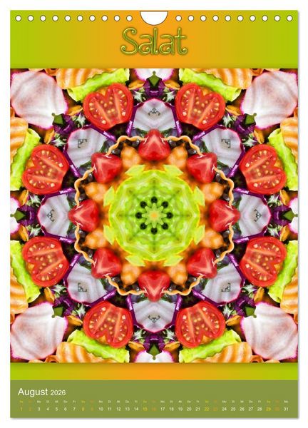 Produktbild: Kulinarische Mandalas (Wandkalender 2026 DIN A4 hoch), CALVENDO Monatskalender