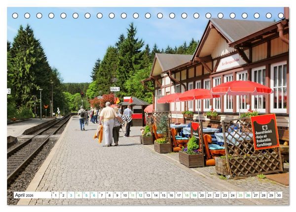 Produktbild: Harz - Ausflugsziele vom Brocken bis Sangerhausen (Tischkalender 2026 DIN A5 quer), CALVENDO Monatskalender