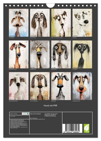 Produktbild: Hund mit Pfiff (Wandkalender 2026 DIN A4 hoch), CALVENDO Monatskalender