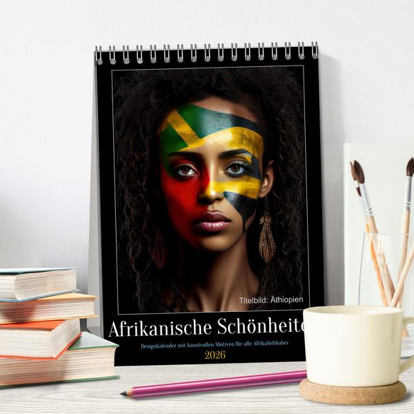 Produktbild: Afrikanische Sch&ouml;nheiten (Tischkalender 2026 DIN A5 hoch), CALVENDO Monatskalender