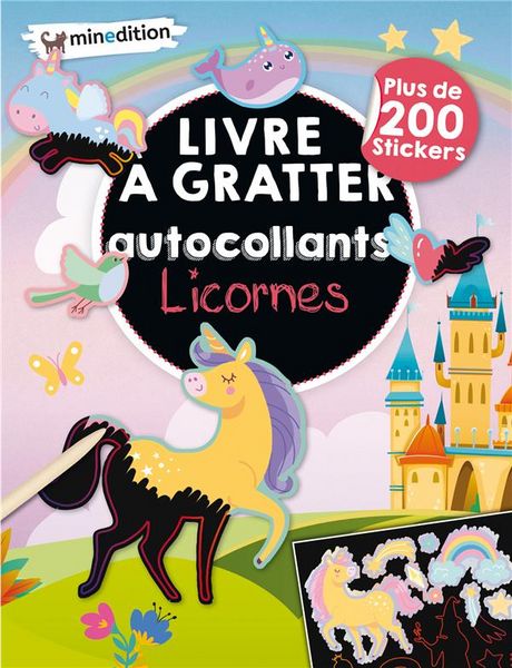 Produktbild: Licornes : livre &agrave; gratter : autocollants