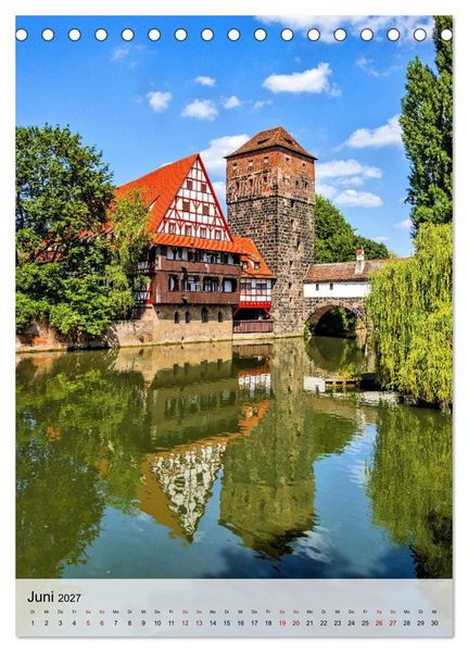 Produktbild: N&uuml;rnberg in Hochformat (Tischkalender 2027 DIN A5 hoch), CALVENDO Monatskalender