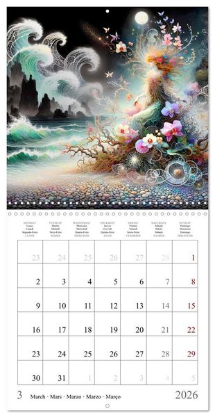 Produktbild: La nature f&eacute;erique (Calendrier mural carr&eacute; 2026 30x30 cm) Calendrier double avec une page pour vos prises de notes