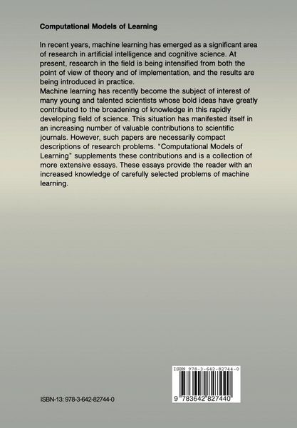 Produktbild: Computational Models of Learning