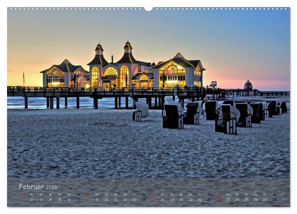 Produktbild: K&uuml;stenimpressionen von den Ostseeinseln R&uuml;gen und Usedom (hochwertiger Premium Wandkalender 2026 DIN A2 quer), Kunstdruck in Hochglanz