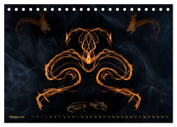 Produktbild: Feuerdrache (Tischkalender 2026 DIN A5 quer), CALVENDO Monatskalender