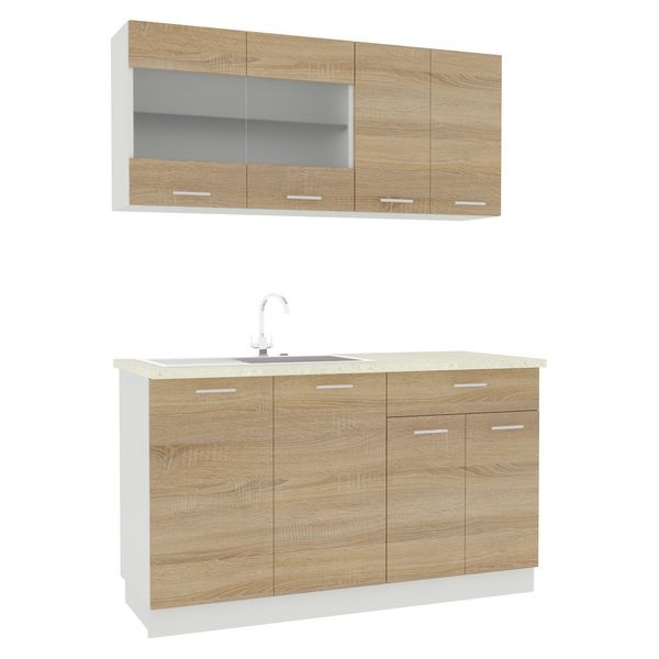 Produktbild: Singlek&uuml;che Einbauk&uuml;che K&uuml;chenzeile 140cm Esilo