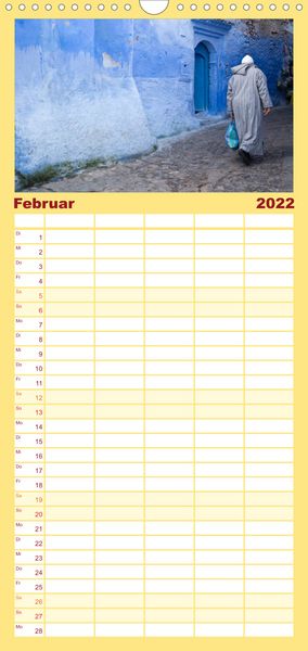Produktbild: Familienplaner Chefchaouen - Blaue Stadt in Marokko (Wandkalender 2022 , 21 cm x 45 cm, hoch)