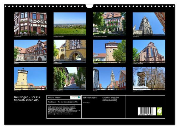 Produktbild: Reutlingen - Tor zur Schw&auml;bischen Alb (Wandkalender 2026 DIN A3 quer), CALVENDO Monatskalender