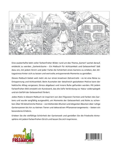 Produktbild: Gartentr&auml;ume - Ein Malbuch f&uuml;r Achtsamkeit und Gelassenheit