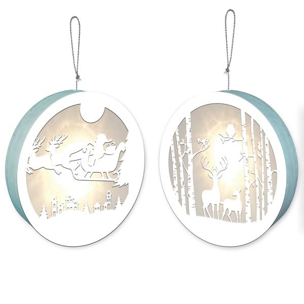Produktbild: URSUS Light boxes "Forest & Santa Claus" &Oslash; 15,3 cm