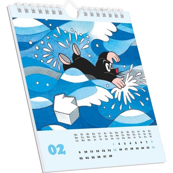 Produktbild: Alpha Edition - Der kleine Maulwurf 2026 Postkartenkalender, 16x17cm, Kalender mit schönen Illustrationen von Zdenek Miler, Postkarten zum Heraustrenn