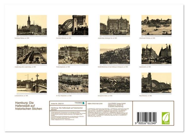 Produktbild: Hamburg: Die Hafenstadt auf historischen Stichen (Wandkalender 2026 DIN A4 quer), CALVENDO Monatskalender