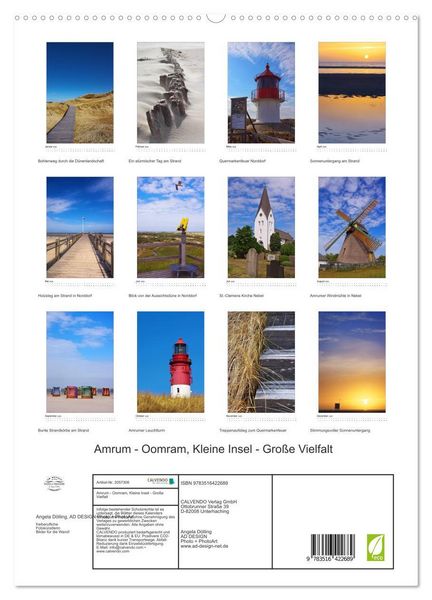 Produktbild: Amrum - Oomram, Kleine Insel - Gro&szlig;e Vielfalt (hochwertiger Premium Wandkalender 2026 DIN A2 hoch), Kunstdruck in Hochglanz