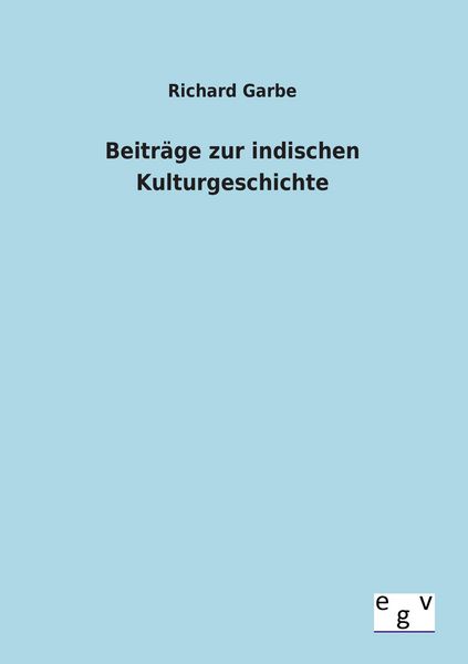 Produktbild: Beitr&auml;ge zur indischen Kulturgeschichte