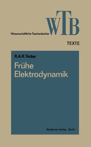 Produktbild: Fr&uuml;he Elektrodynamik