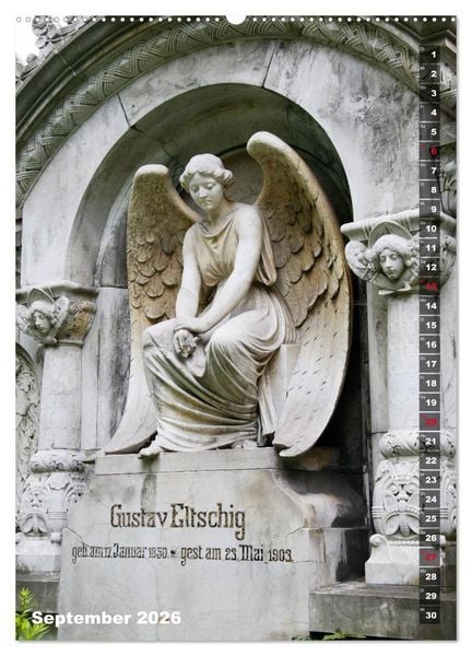 Produktbild: Friedhofsengel in Berlin (hochwertiger Premium Wandkalender 2026 DIN A2 hoch), Kunstdruck in Hochglanz