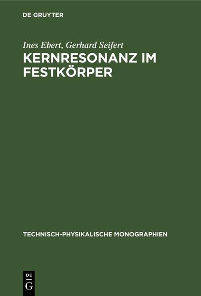 Produktbild: Kernresonanz im Festk&ouml;rper
