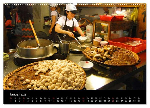 Produktbild: Taiwan kulinarisch erleben (hochwertiger Premium Wandkalender 2026 DIN A2 quer), Kunstdruck in Hochglanz