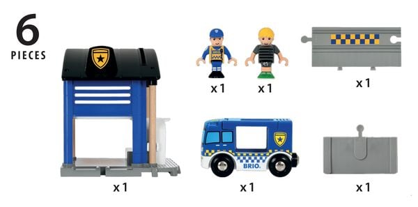 BRIO - Polizeistation mit Einsatzfahrzeug