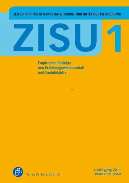 Produktbild: ZISU 1, 2012 - Zeitschrift f&uuml;r interpretative Schul- und Unterrichtsforschung