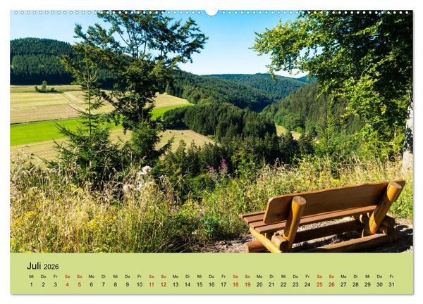 Produktbild: Pilgern im Waldecker Upland (hochwertiger Premium Wandkalender 2026 DIN A2 quer), Kunstdruck in Hochglanz