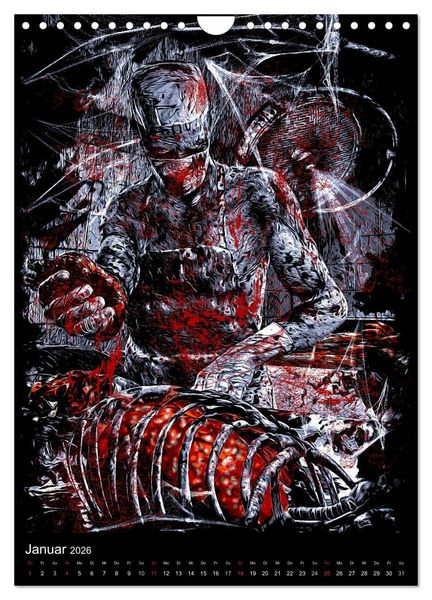 Produktbild: BLOODBOY/DARK ILLUSTRATION (Wandkalender 2026 DIN A4 hoch), CALVENDO Monatskalender