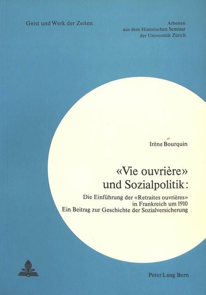 Produktbild: &laquo;Vie ouvri&egrave;re&raquo; und Sozialpolitik