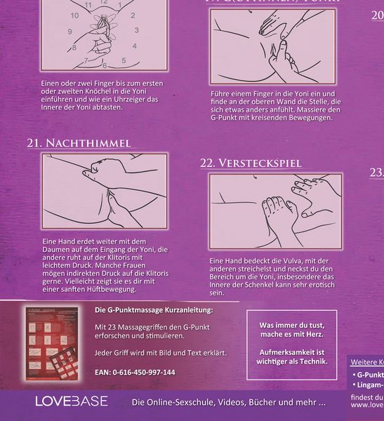 Yoni-Massage Kurzanleitung (2022) - 23 Massage-Techniken für die Tantramassage und mehr Genuss beim Sex - Praktische Schnellübersicht und Spickzettel