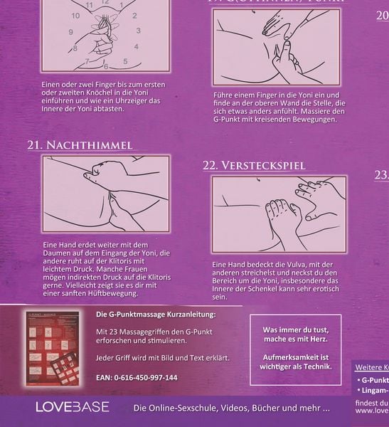 Yoni-Massage Kurzanleitung (2023) - 23 Massage-Techniken für die Tantramassage und mehr Genuss beim Sex - Praktische Schnellübersicht und Spickzettel