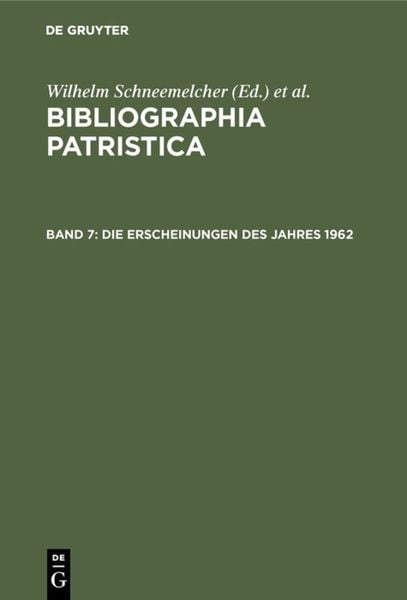 Produktbild: Die Erscheinungen des Jahres 1962