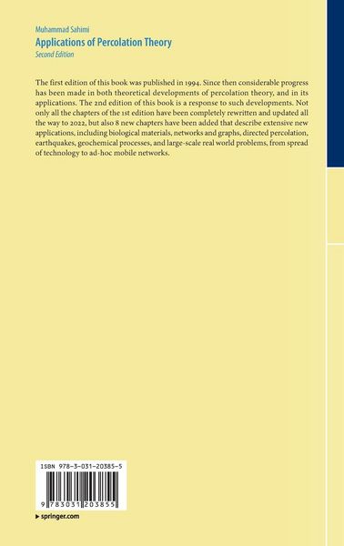 Produktbild: Applications of Percolation Theory